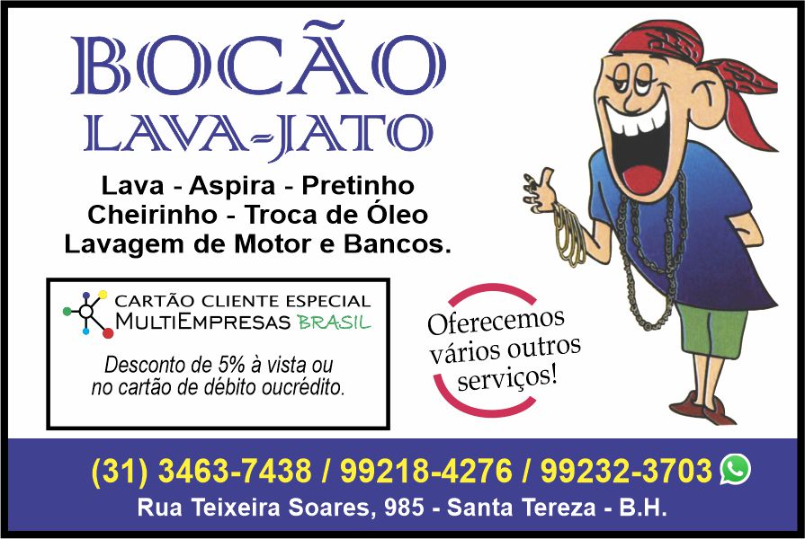 Cartão Cliente Especial Bocão Lava Jato